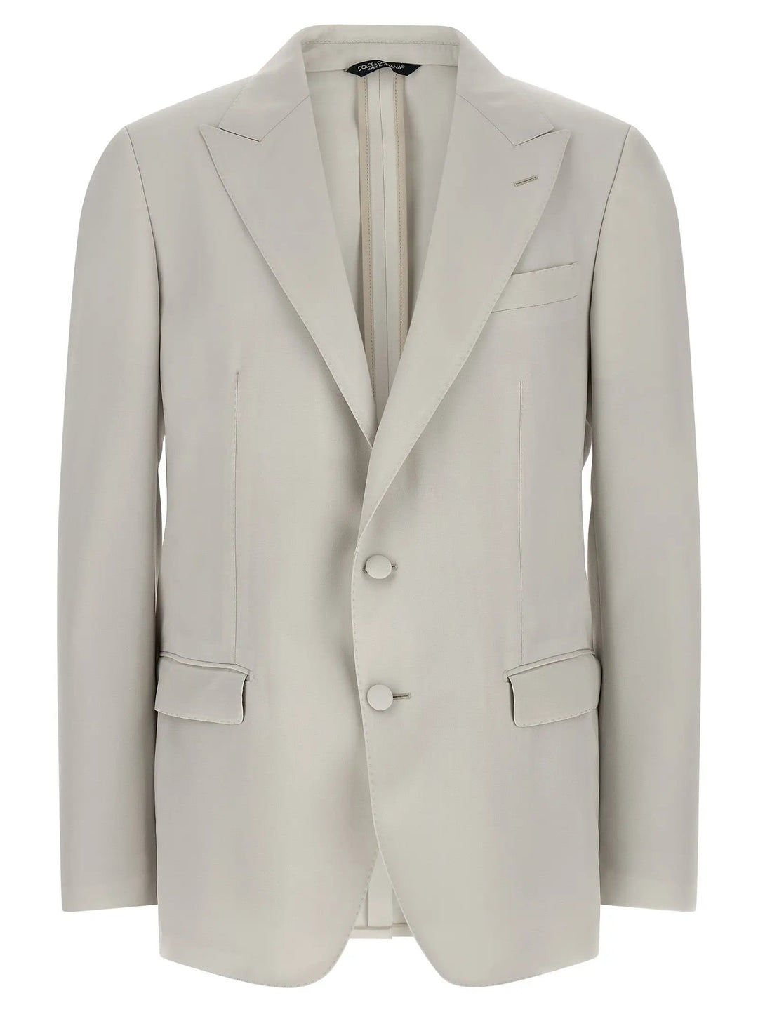 Dolce &amp; Gabbana Gray Virgin Wool Blazer
