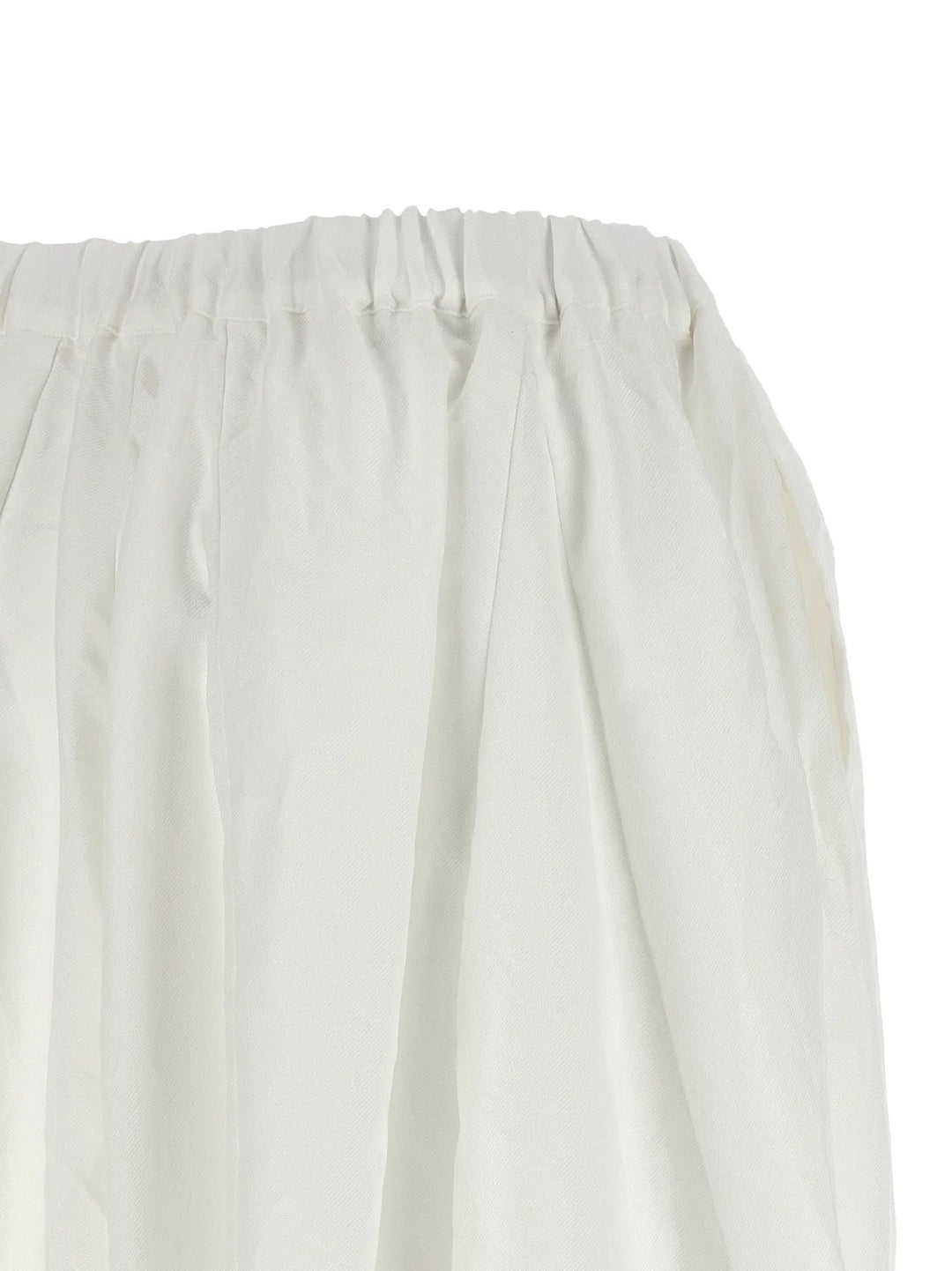 Comme Des Garçons White Polyester Casual Pants