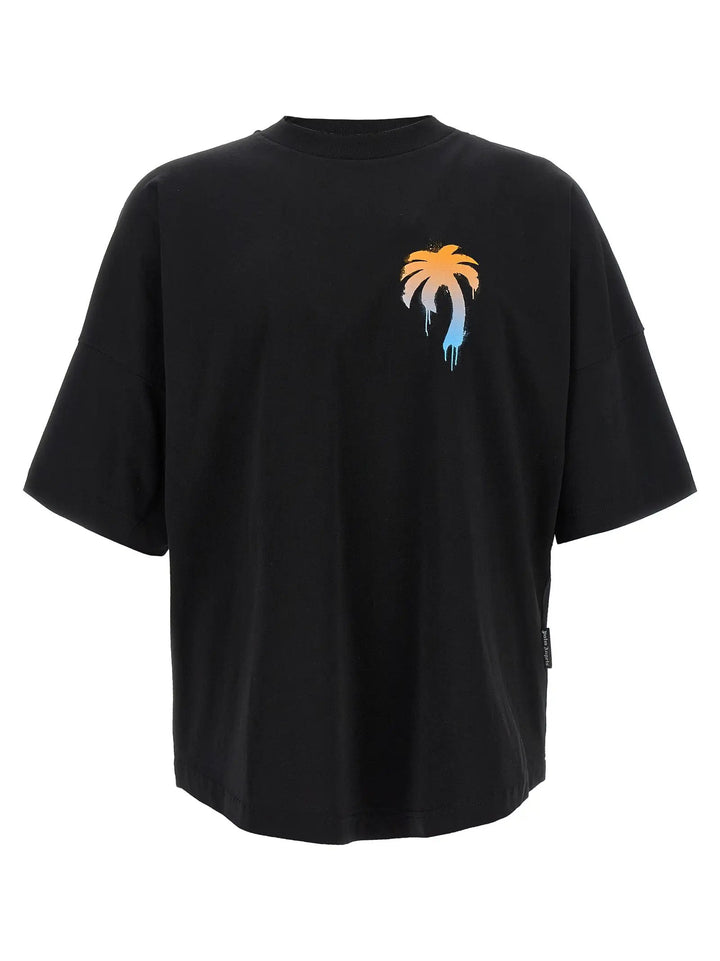 Palm Angels Black Cotton T-Shirt