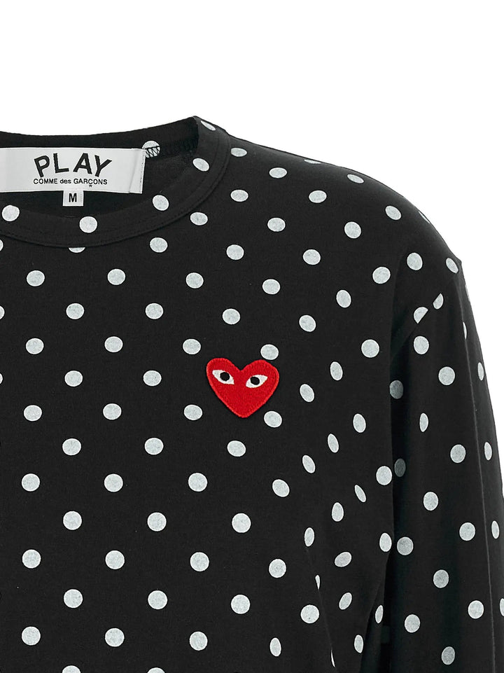 Comme Des Garçons Play Black Cotton Long Sleeve T-Shirt