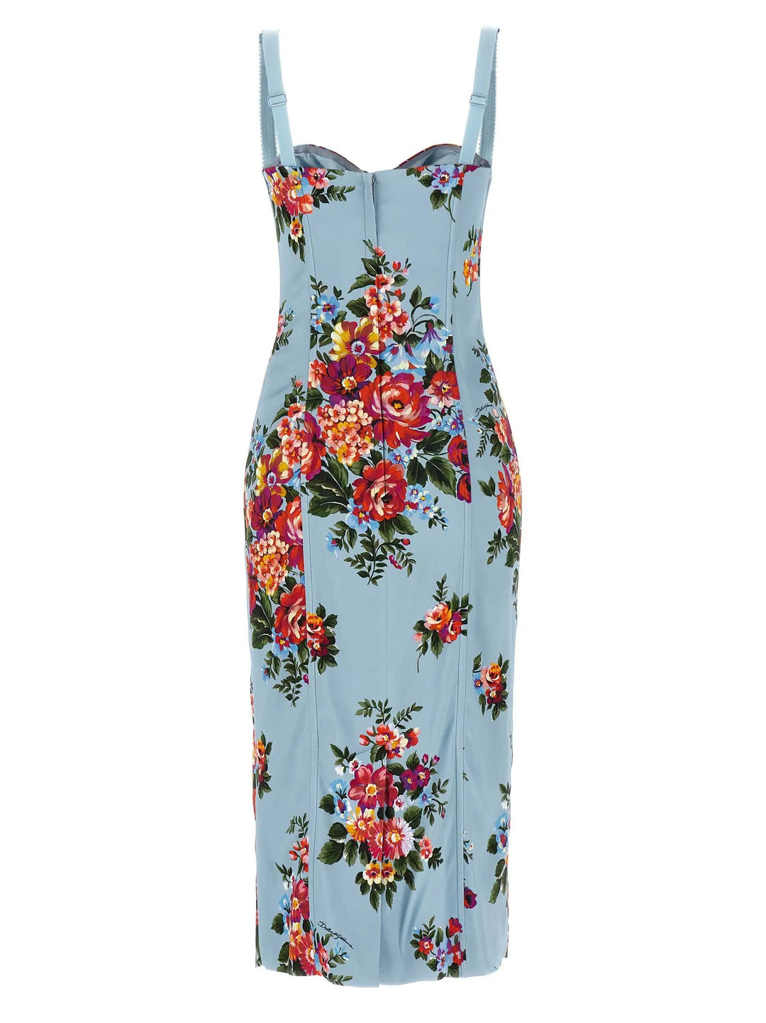 Dolce &amp; Gabbana Blue Viscose Midi Dress
