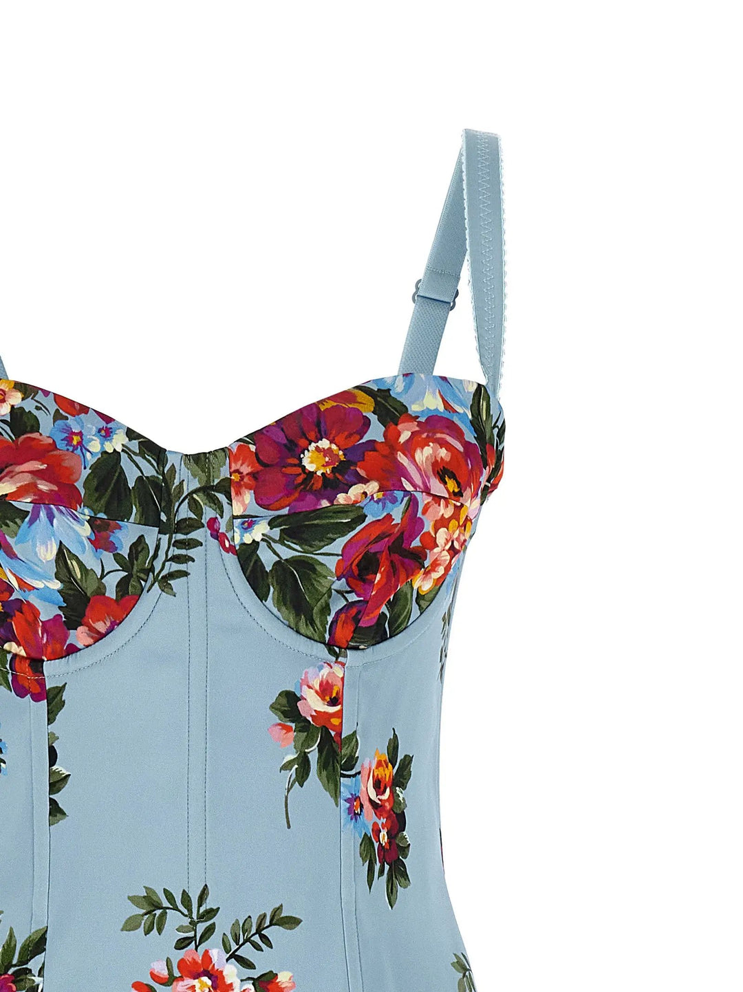 Dolce &amp; Gabbana Blue Viscose Midi Dress
