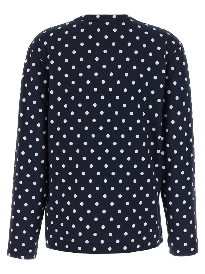 Comme Des Garçons Play Blue Cotton Long Sleeve T-Shirt