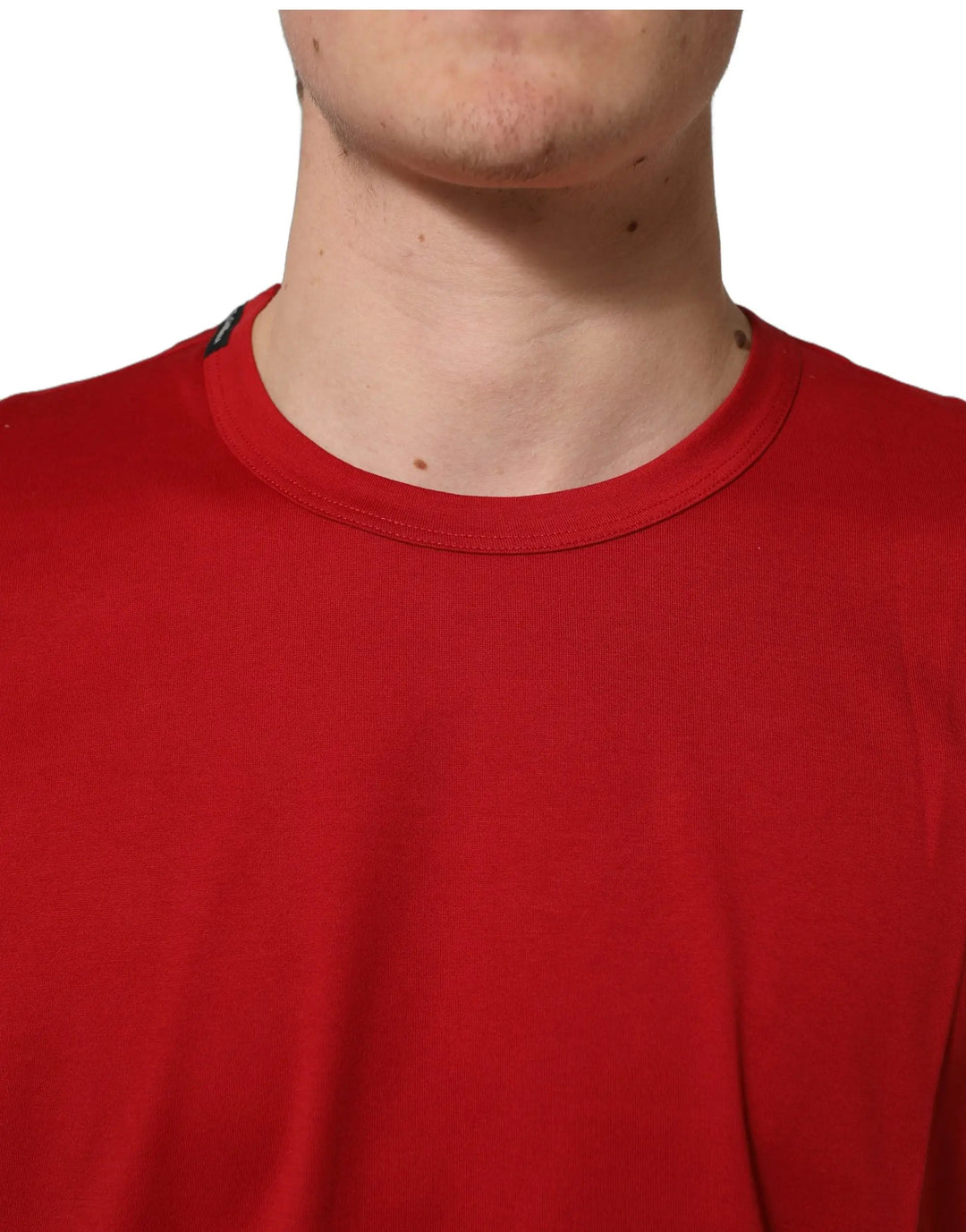 Dolce &amp; Gabbana Red Goodluck 2023 Cotton Crew Neck T-shirt