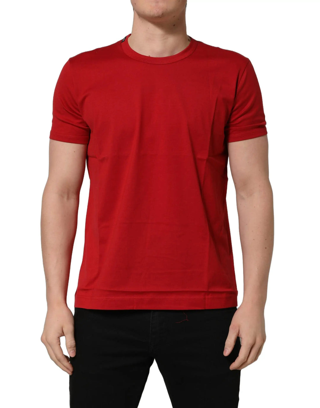 Dolce &amp; Gabbana Red Goodluck 2023 Cotton Crew Neck T-shirt
