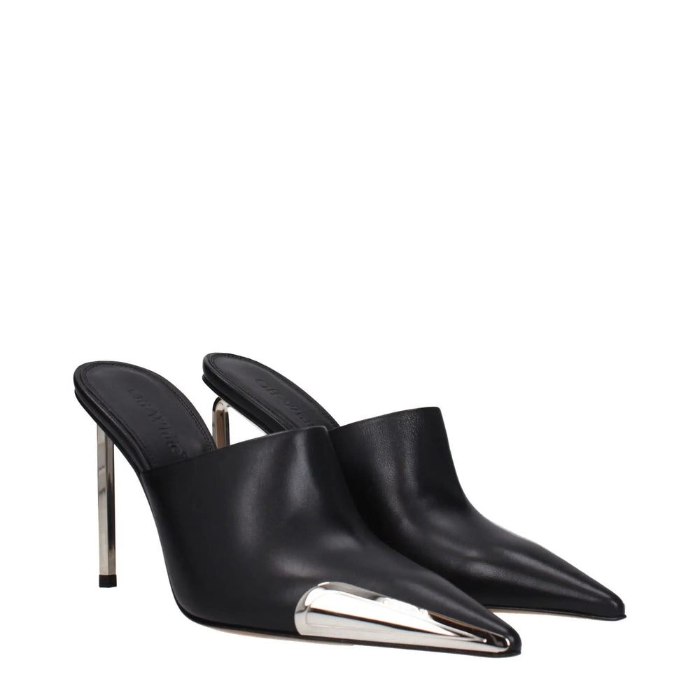 Off-White Sample Sale | Off-White Black Leather High Heel Pumps - | Designer outlet