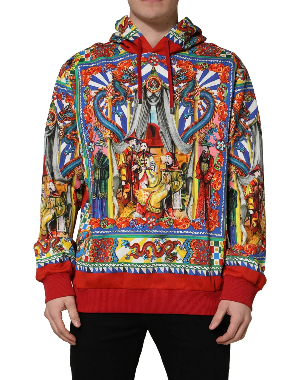 Dolce & Gabbana Sample Sale | Dolce & Gabbana Multicolor Glamzilla Hooded Men Sweatshirt Sweater - | Designer outlet
