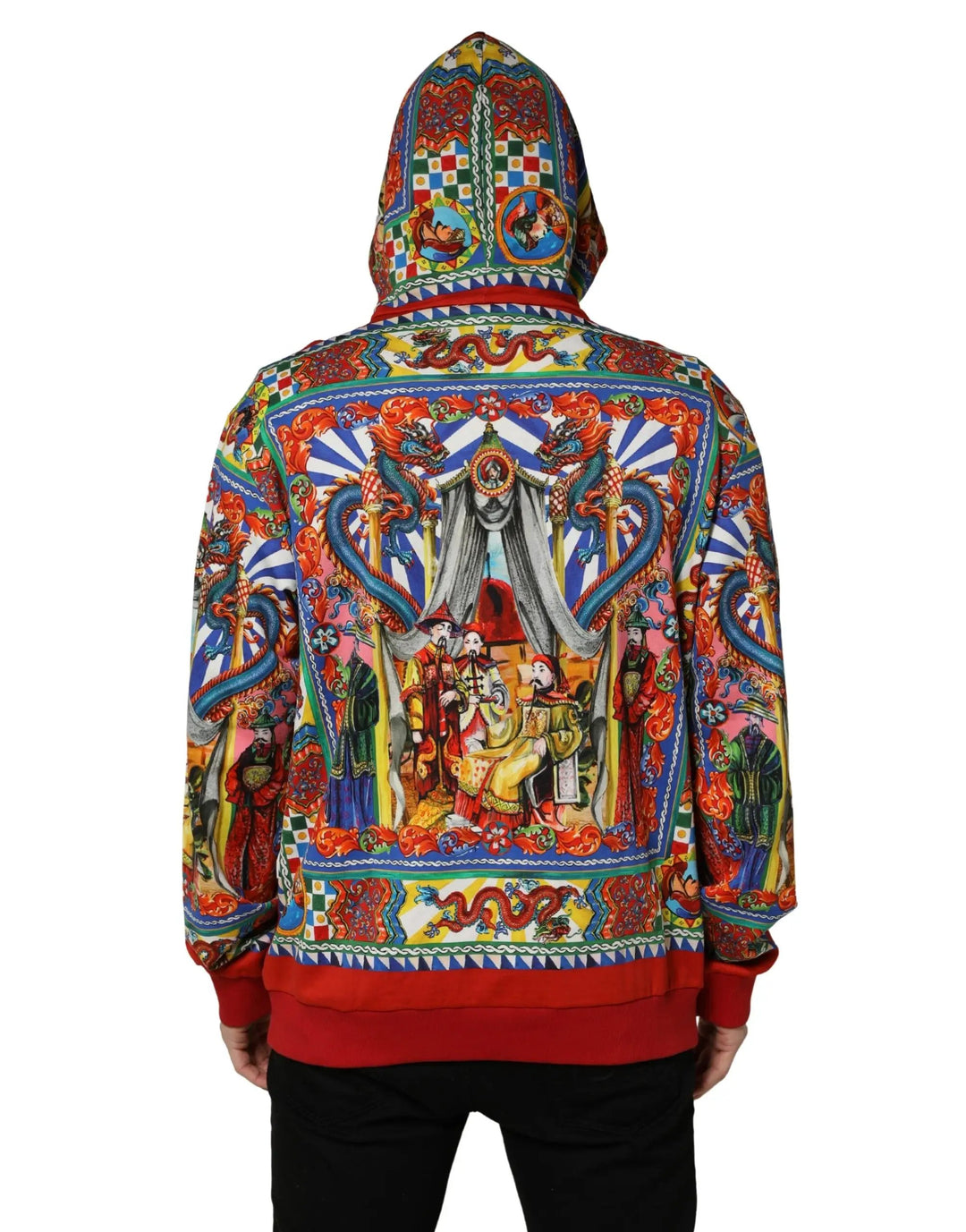 Dolce &amp; Gabbana Multicolor Glamzilla Hooded Men Sweatshirt Sweater