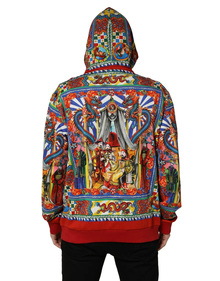 Dolce &amp; Gabbana Multicolor Glamzilla Hooded Men Sweatshirt Sweater