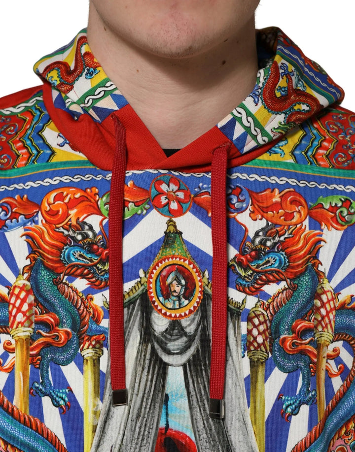 Dolce &amp; Gabbana Multicolor Glamzilla Hooded Men Sweatshirt Sweater