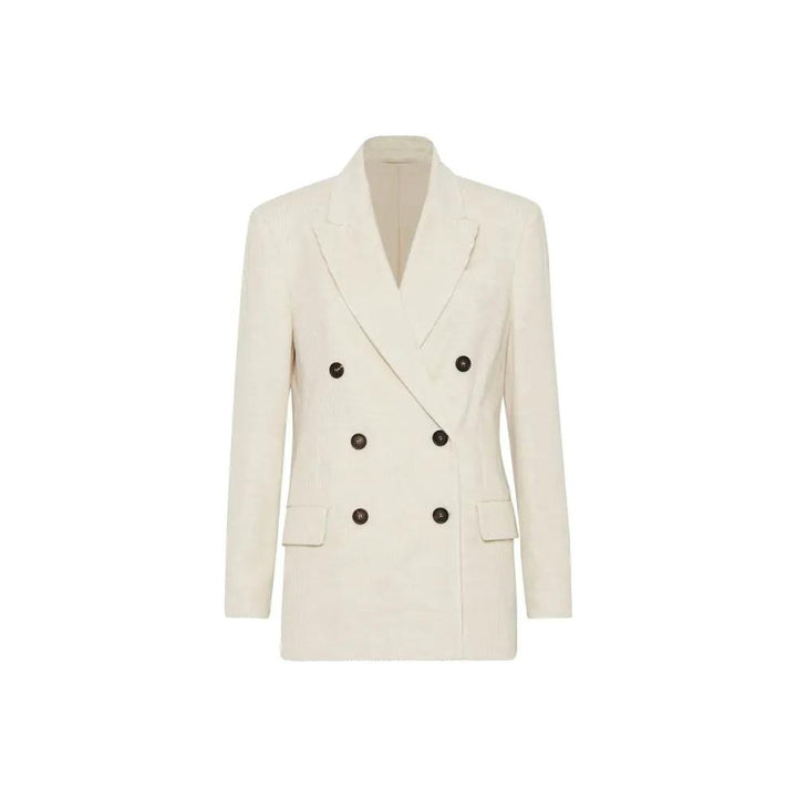 Brunello Cucinelli White Cotton Blazer