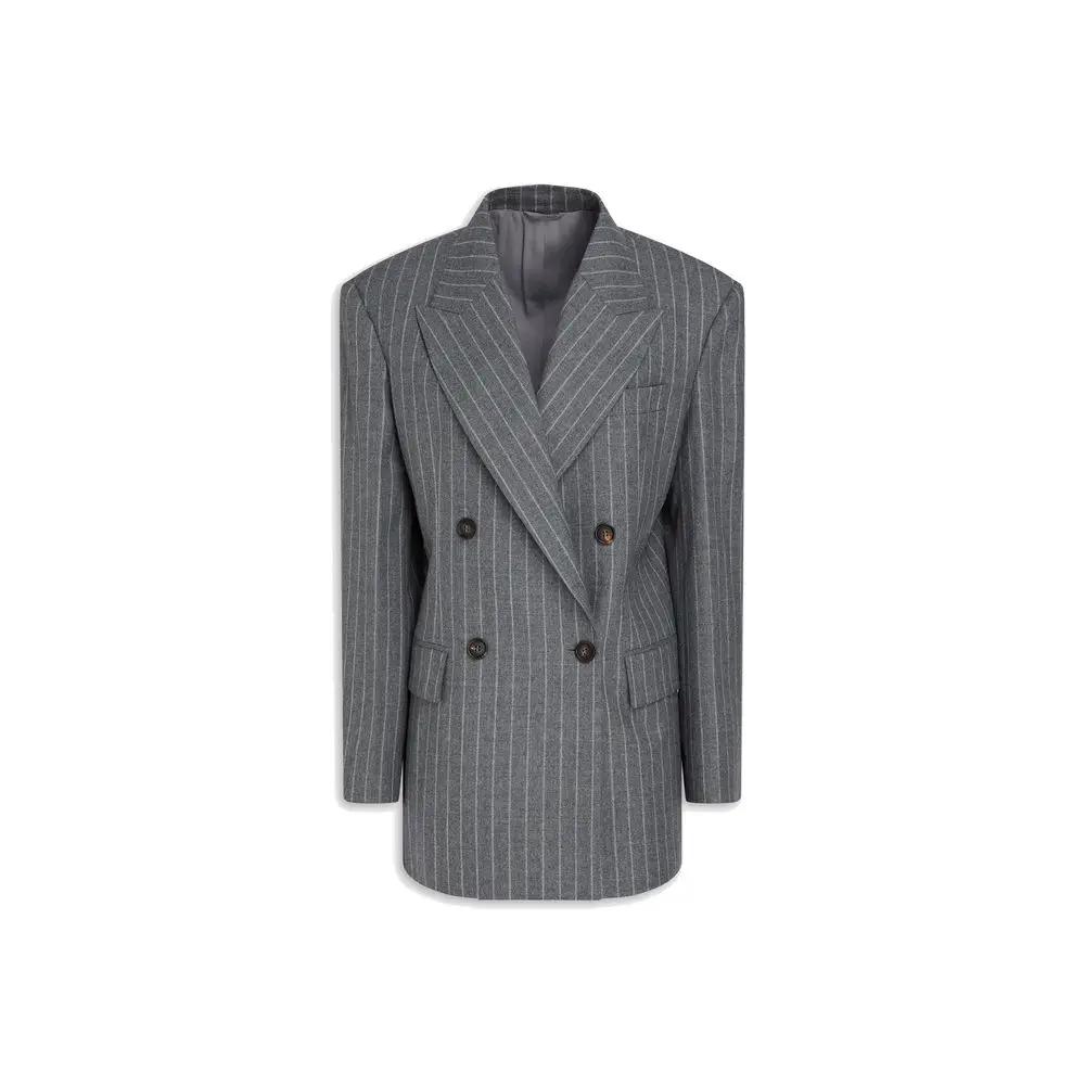 Brunello Cucinelli Gray Virgin Wool Blazer