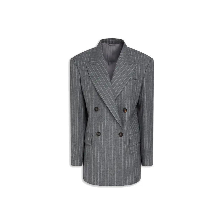 Brunello Cucinelli Gray Virgin Wool Blazer