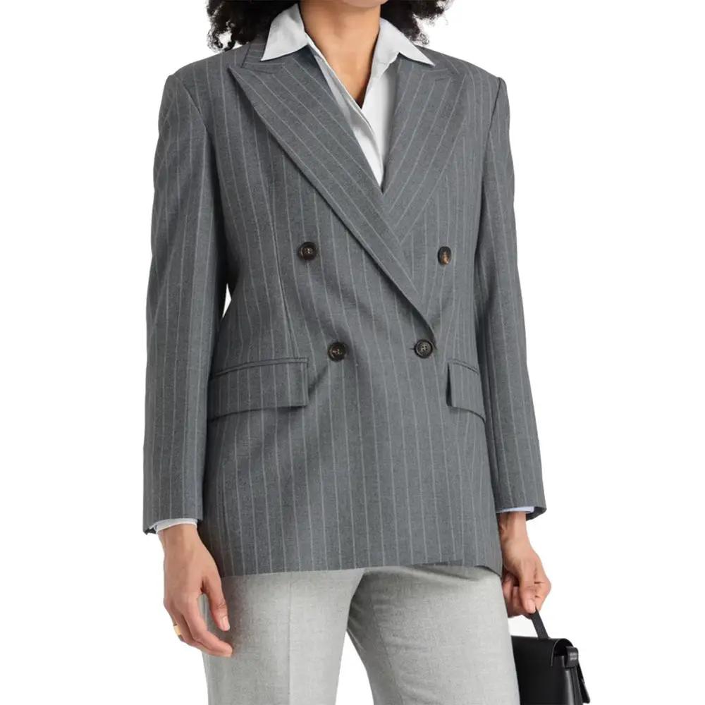 Brunello Cucinelli Gray Virgin Wool Blazer