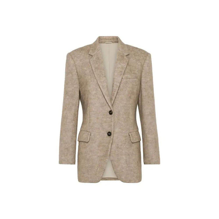 Brunello Cucinelli Beige Cashmere Blazer