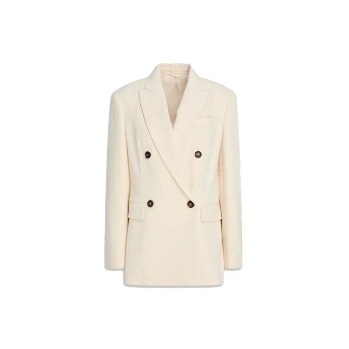 Brunello Cucinelli White Cotton Blazer