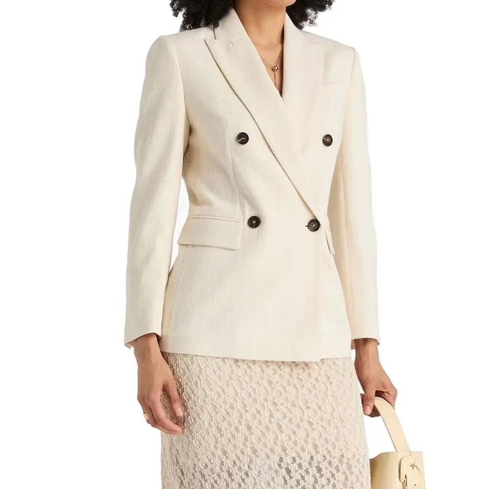 Brunello Cucinelli Sample Sale | Brunello Cucinelli White Cotton Blazer - | Designer outlet