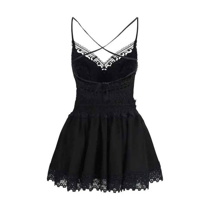 Charo Ruiz Black Cotton Casual Dress