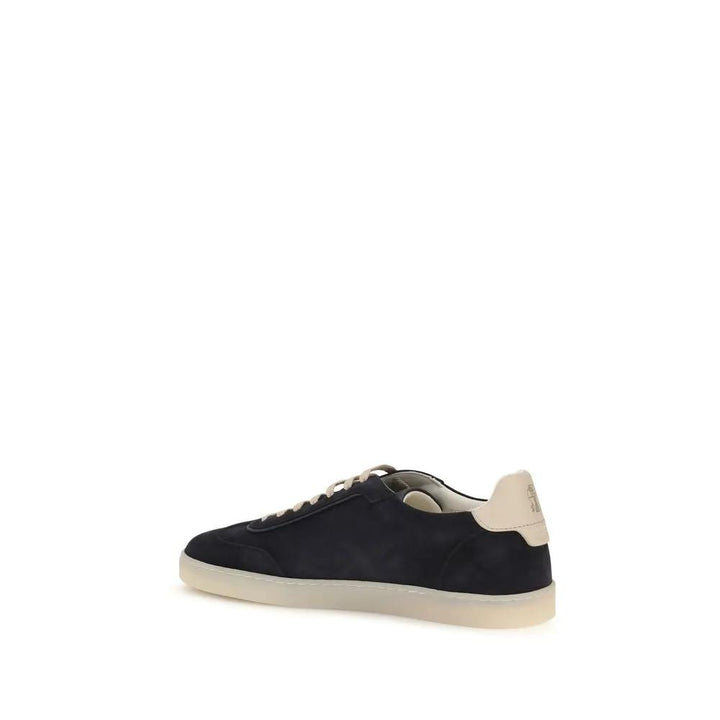 Brunello Cucinelli Sample Sale | Brunello Cucinelli Brown Calf Leather Bos Taurus Low Top Sneakers - | Designer outlet