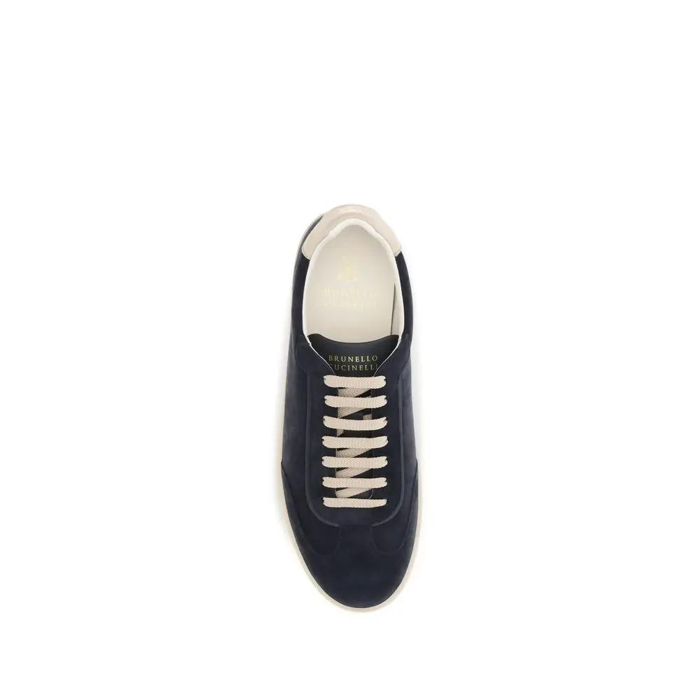Brunello Cucinelli Sample Sale | Brunello Cucinelli Brown Calf Leather Bos Taurus Low Top Sneakers - | Designer outlet