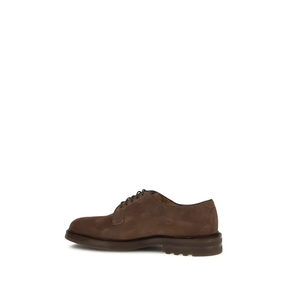 Brunello Cucinelli Sample Sale | Brunello Cucinelli Brown Calf Leather Bos Taurus Oxfords And Derbies - | Designer outlet