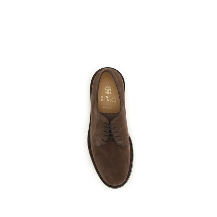 Brunello Cucinelli Sample Sale | Brunello Cucinelli Brown Calf Leather Bos Taurus Oxfords And Derbies - | Designer outlet