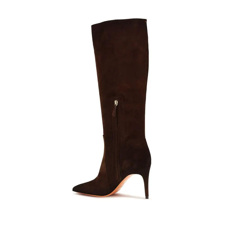 Santoni Sample Sale | Santoni Brown Calf Leather Bos Taurus High Heel Boots - | Designer outlet