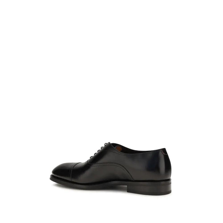 Santoni Sample Sale | Santoni Black Calf Leather Bos Taurus Oxfords And Derbies - | Designer outlet