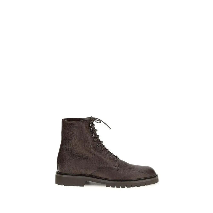 Brunello Cucinelli Sample Sale | Brunello Cucinelli Brown Calf Leather Bos Taurus Lace-Up Boots - | Designer outlet