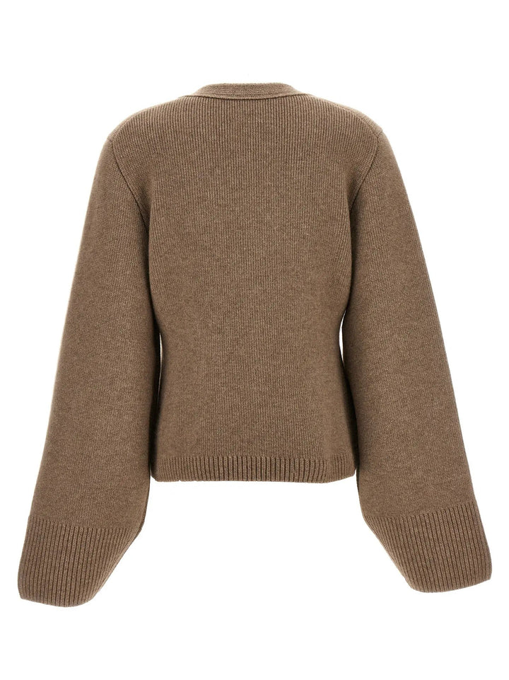 Khaite Brown Cashmere Cardigan
