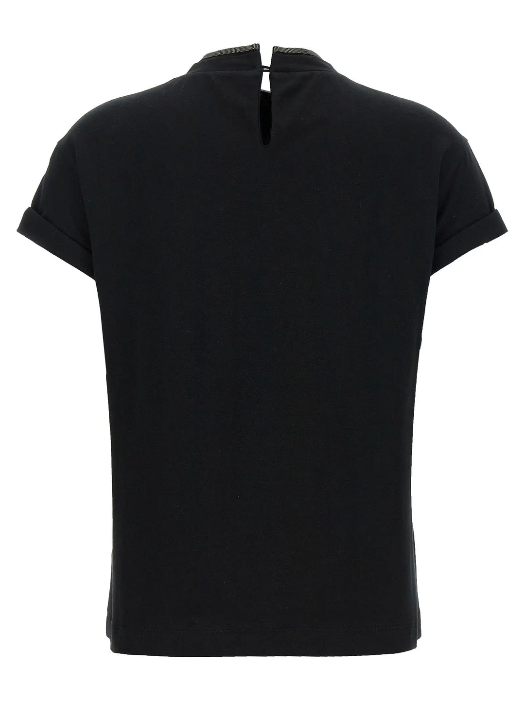 Brunello Cucinelli Black Cotton T-Shirt