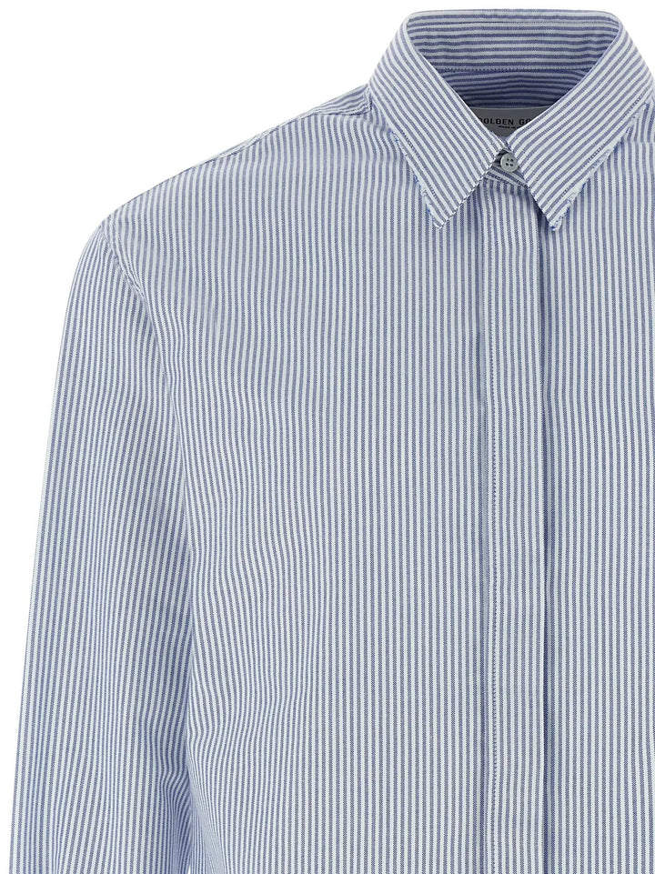 Golden Goose Blue Cotton Blouse