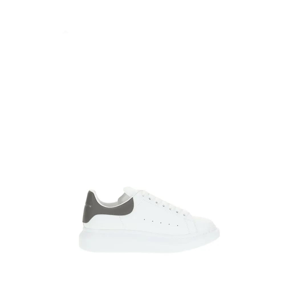 Alexander McQueen White Calf Leather Bos Taurus Platform Sneakers