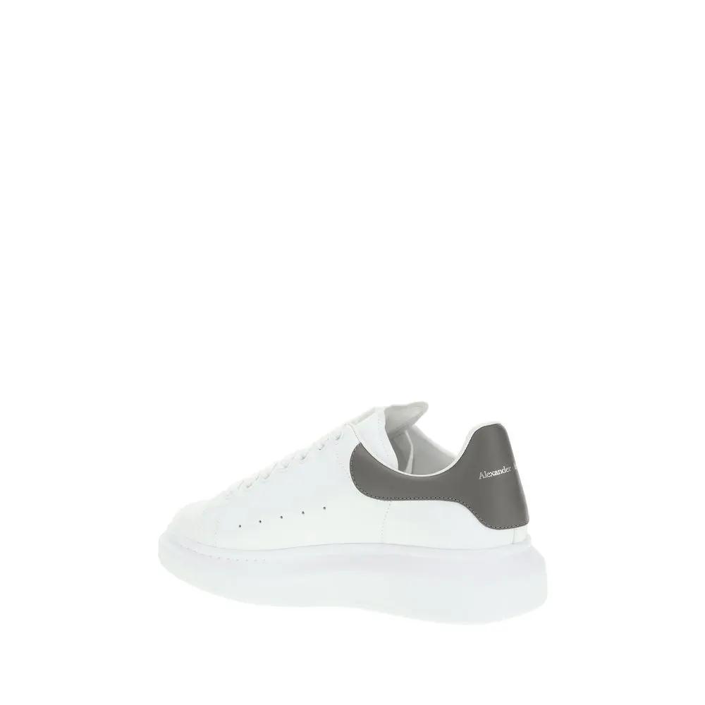 Alexander McQueen White Calf Leather Bos Taurus Platform Sneakers
