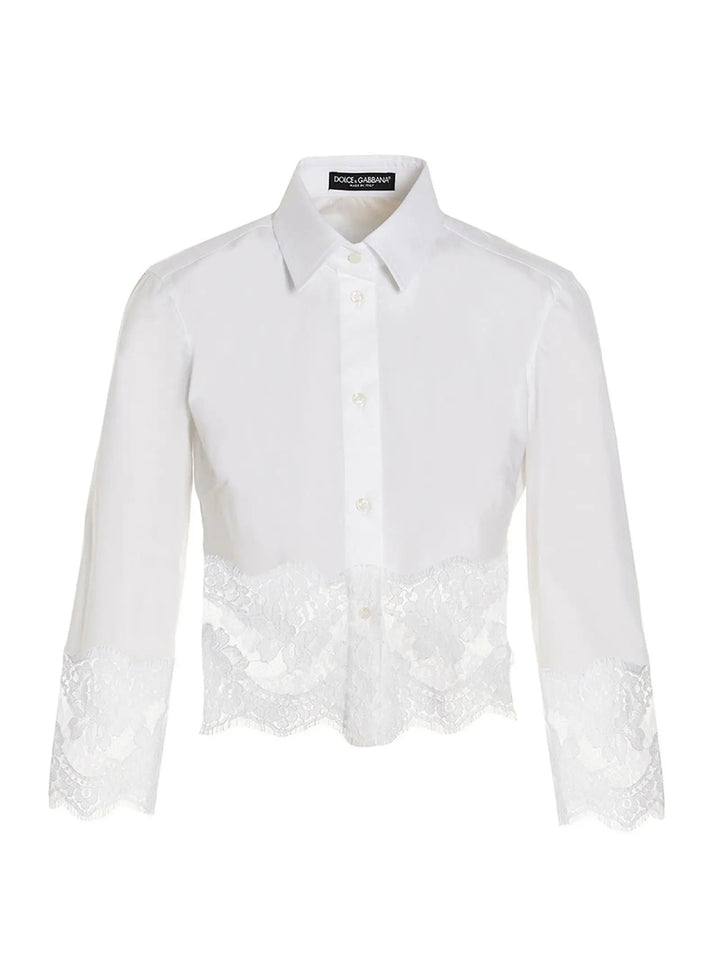 Dolce &amp; Gabbana White Cotton Blouse