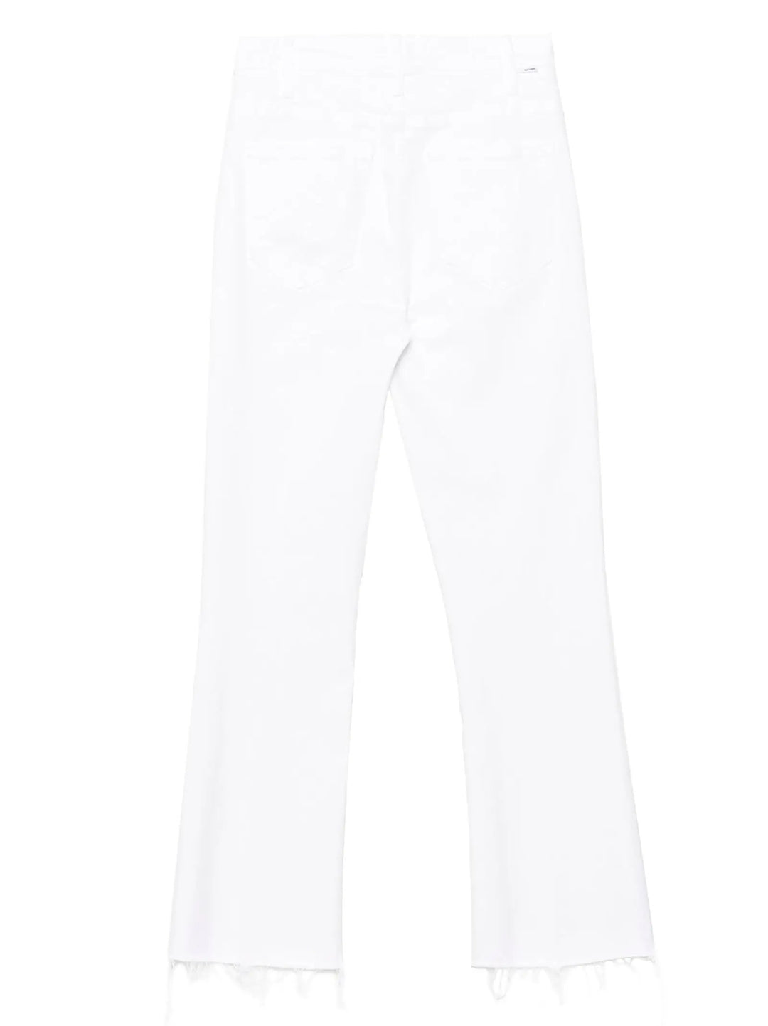 Mother Denim White Cotton Flared Jeans