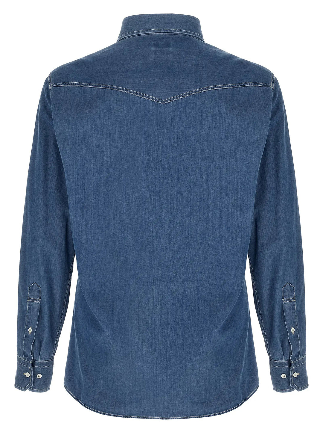 Brunello Cucinelli Blue Cotton Blouse