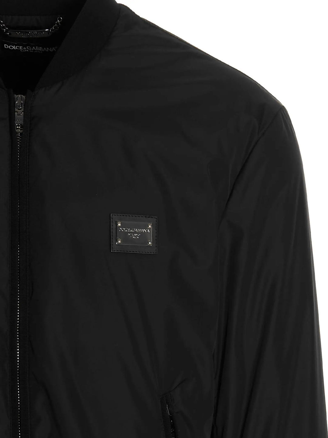 Dolce &amp; Gabbana Black Polyamide Bomber