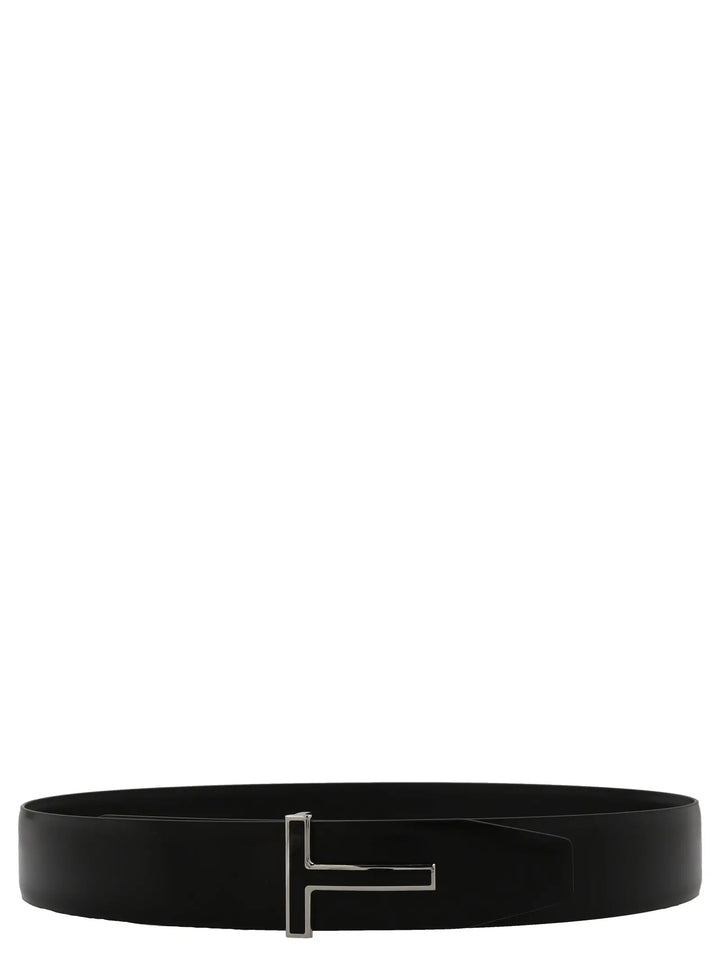 Tom Ford Black Calfskin Regular Belt