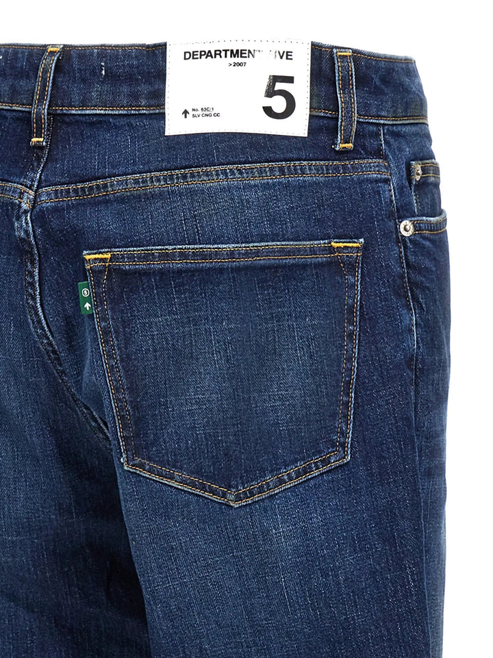 Department 5 Blue Cotton Straight-Leg Jeans