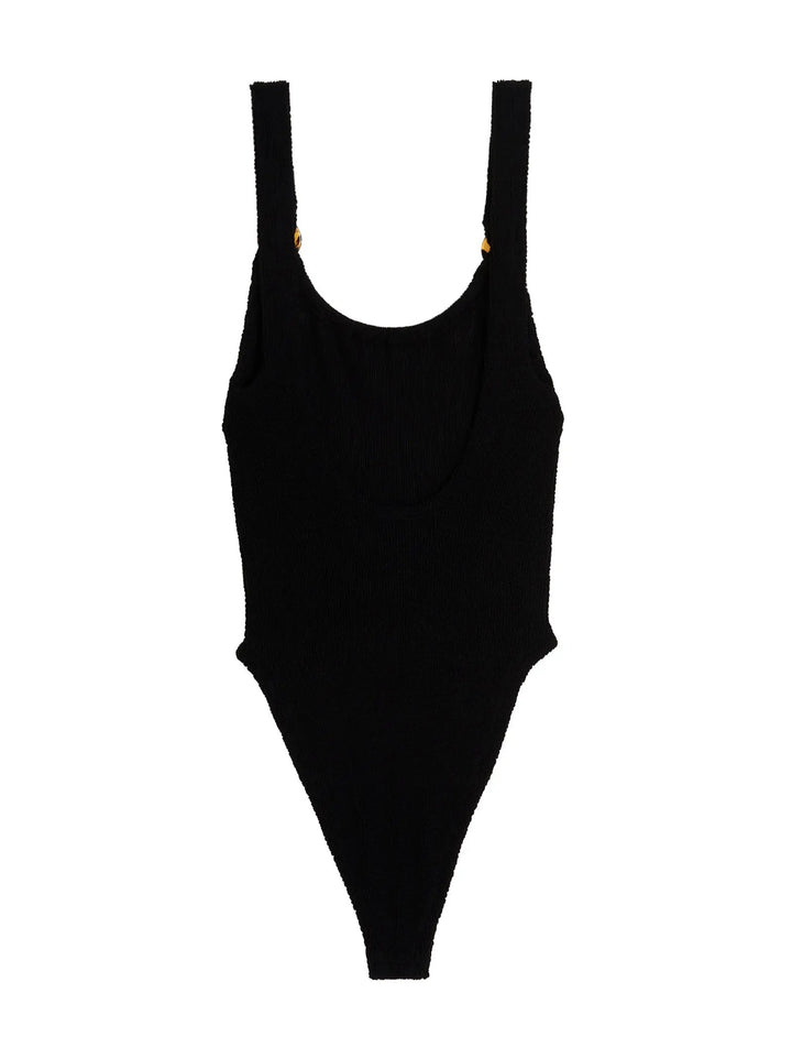 Hunza G Black Nylon One-Piece Swimsuit