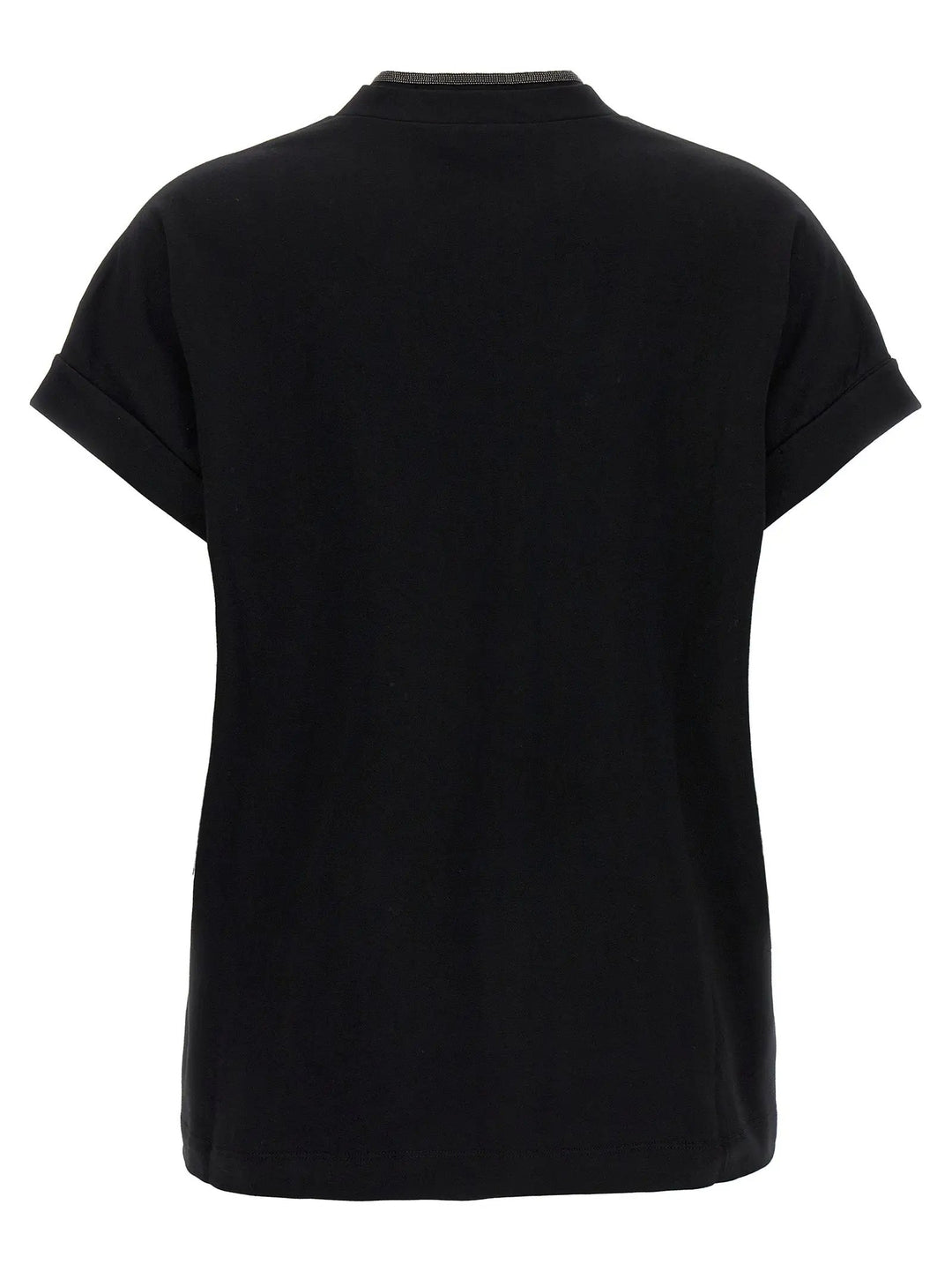 Brunello Cucinelli Black Cotton T-Shirt