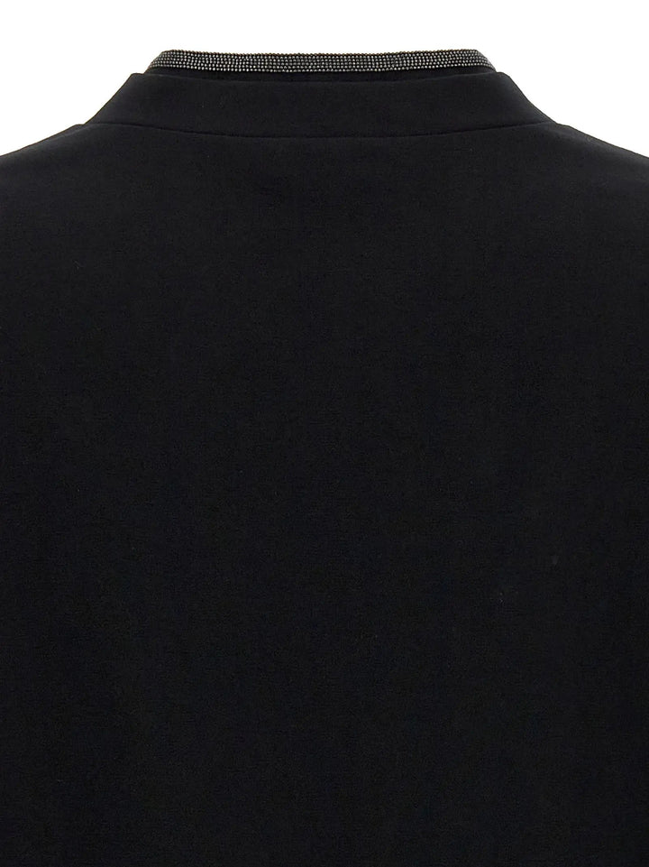 Brunello Cucinelli Black Cotton T-Shirt