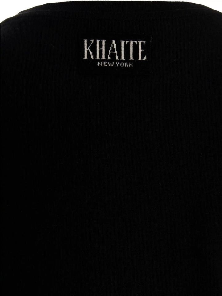 Khaite Black Cotton T-Shirt