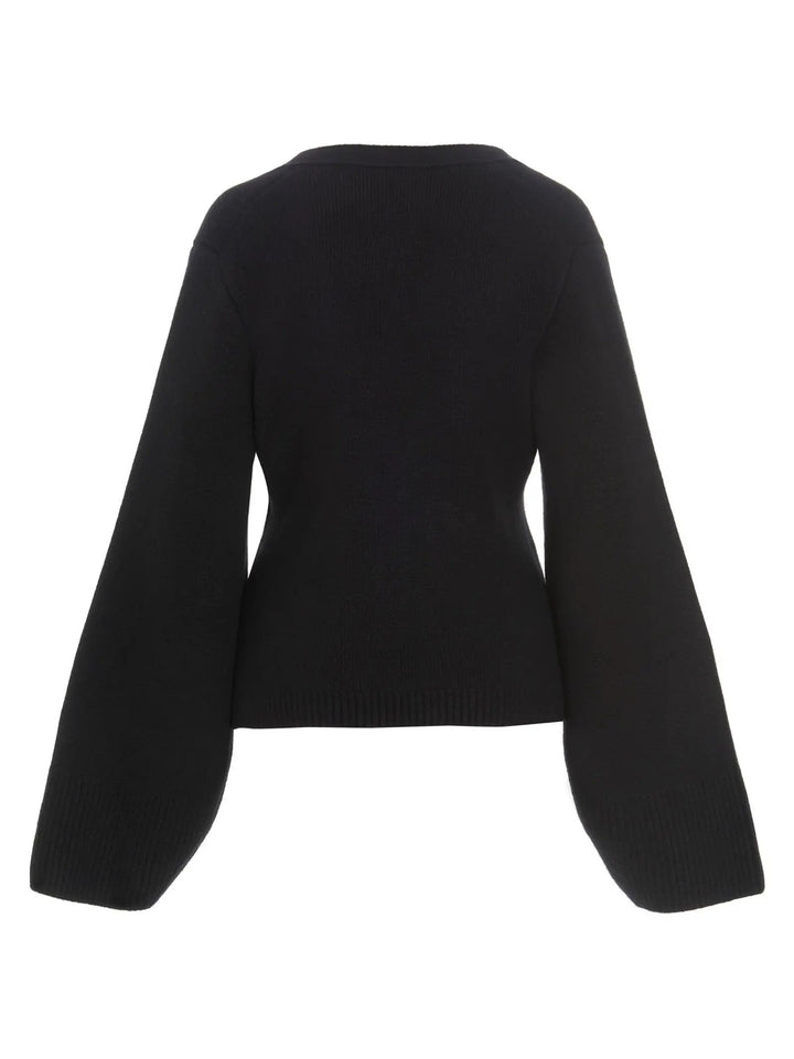 Khaite Black Cashmere Cardigan