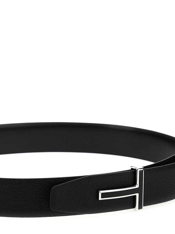 Tom Ford Black Calfskin Regular Belt