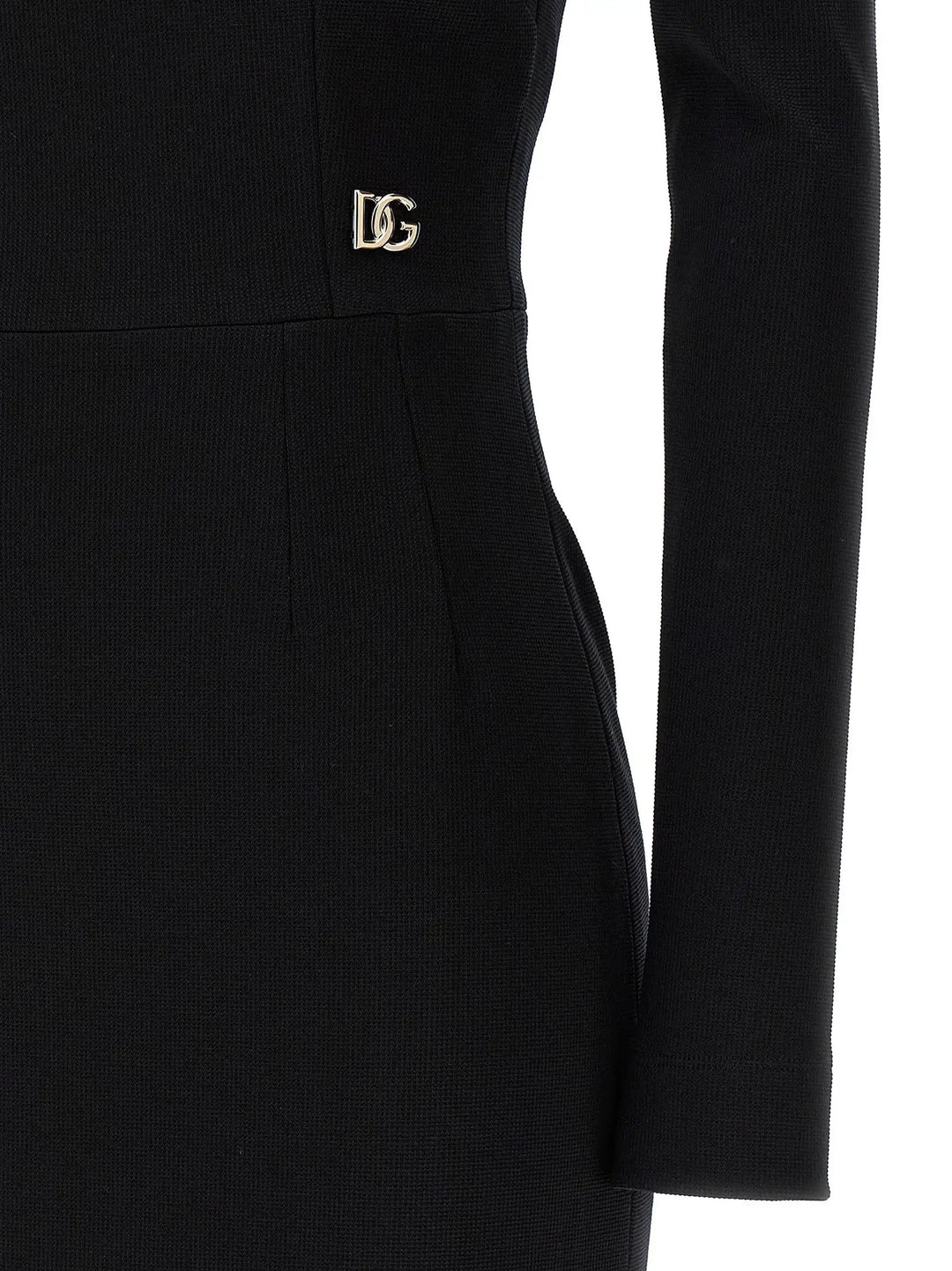 Dolce &amp; Gabbana Black Viscose Midi Dress