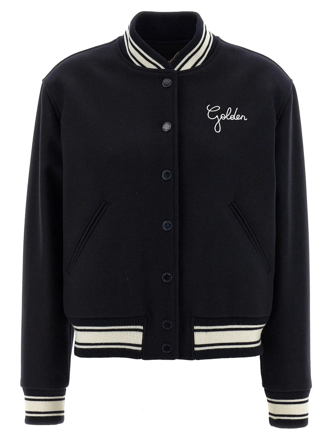 Golden Goose Blue Virgin Wool Bomber