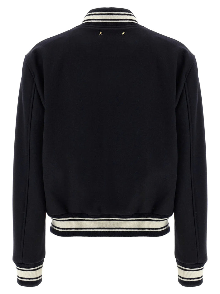 Golden Goose Blue Virgin Wool Bomber
