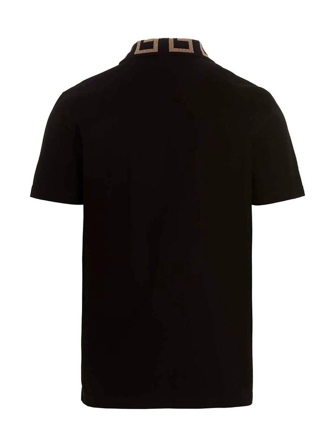 Versace Black Cotton Polo Shirt